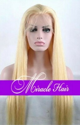 9A Brazilian Blonde Straight Lace Glueless Wig #613 