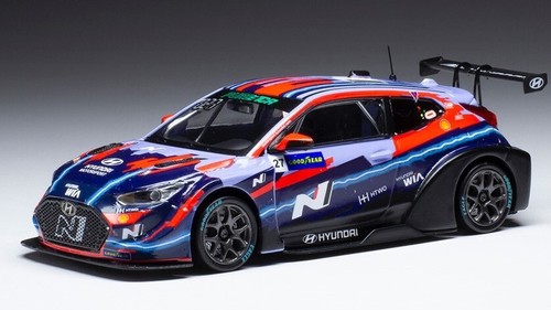 Modellino auto scala 1:43 Ixo HYUNDAI VELOSTER N ETCR racing modellismo stati...
