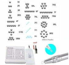 20Pc 600D-G Permanent Makeup Tattoo Cartridge Agujas Fit For Nouveau Contour Pen