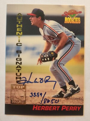 1994 Signature Rookies - Signatures #18 Herb Perry /8650 (AU, RC)