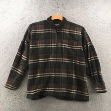 Field Gear Sweater Mens Large Multicolor Plaid Collared Long Sleeve 1/4 Zip