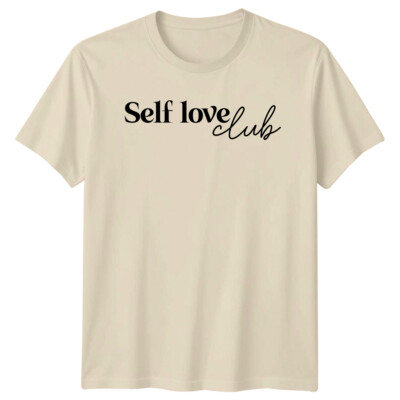 Self Love Club Boho Style Text Grafik T-Shirt