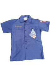 Boy Scouts of America BSA Youth Shirt Large Blue With Patches Bucktail, PA