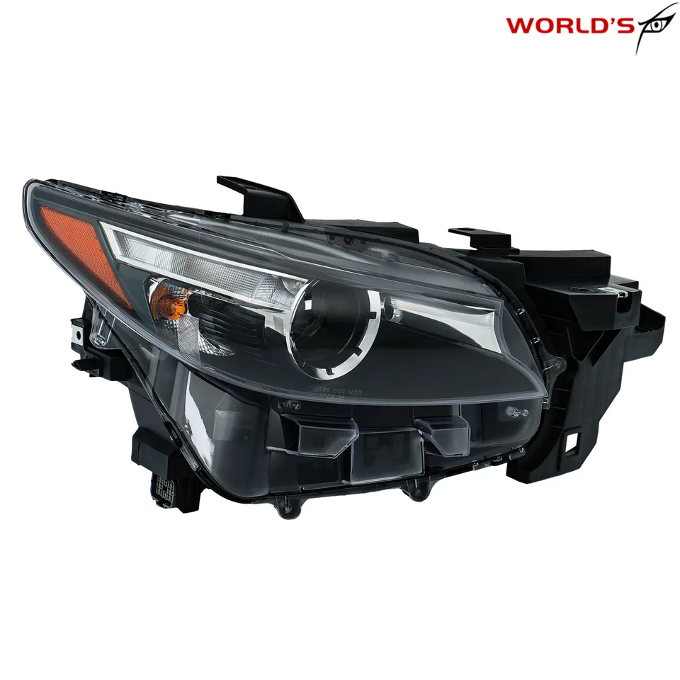 Passenger For 2016-2023 Mazda CX9 CX-9 LED&Halogen Headlight Black w/o AFS Model - Image 4 of 4