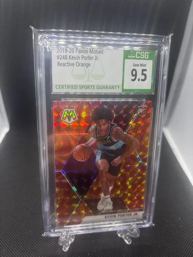 2019-20 Panini Mosaic Reactive Orange Prizm Kevin Porter Jr. RC #248 CGC 9.5 GEM