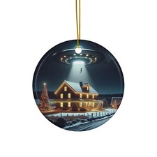 UFO Ceramic Ornament