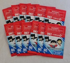 Circle K Herobadges 12 Lot DC Comics Hero Badge Sealed Superheros New Stickers