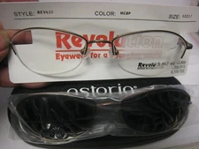 Revolution Eyeglass Frame WITH MAGNETIC sun shade  REV633 MCOP 53-17-140 w/case