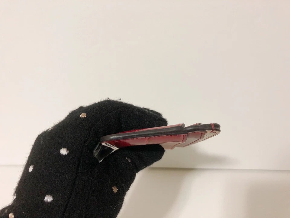 Auténtica billetera portatarjetas Chloe multicolor piel de becerro en relieve logotipo C Foto 4 de 4