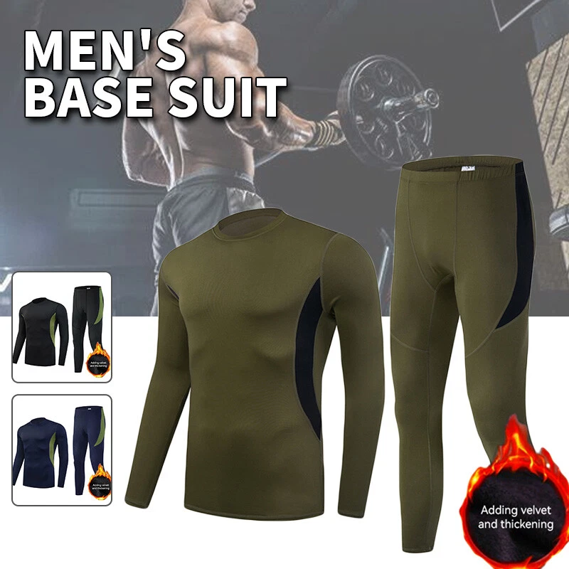 FLeece Ciclismo Capa Base Carreras Ropa Interior Hombres Correr Senderismo Deportes al Aire Libre Foto 3 de 4