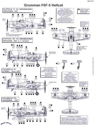 Berna Decals 1/72 GRUMMAN F6F-5 HELLCAT French Navy