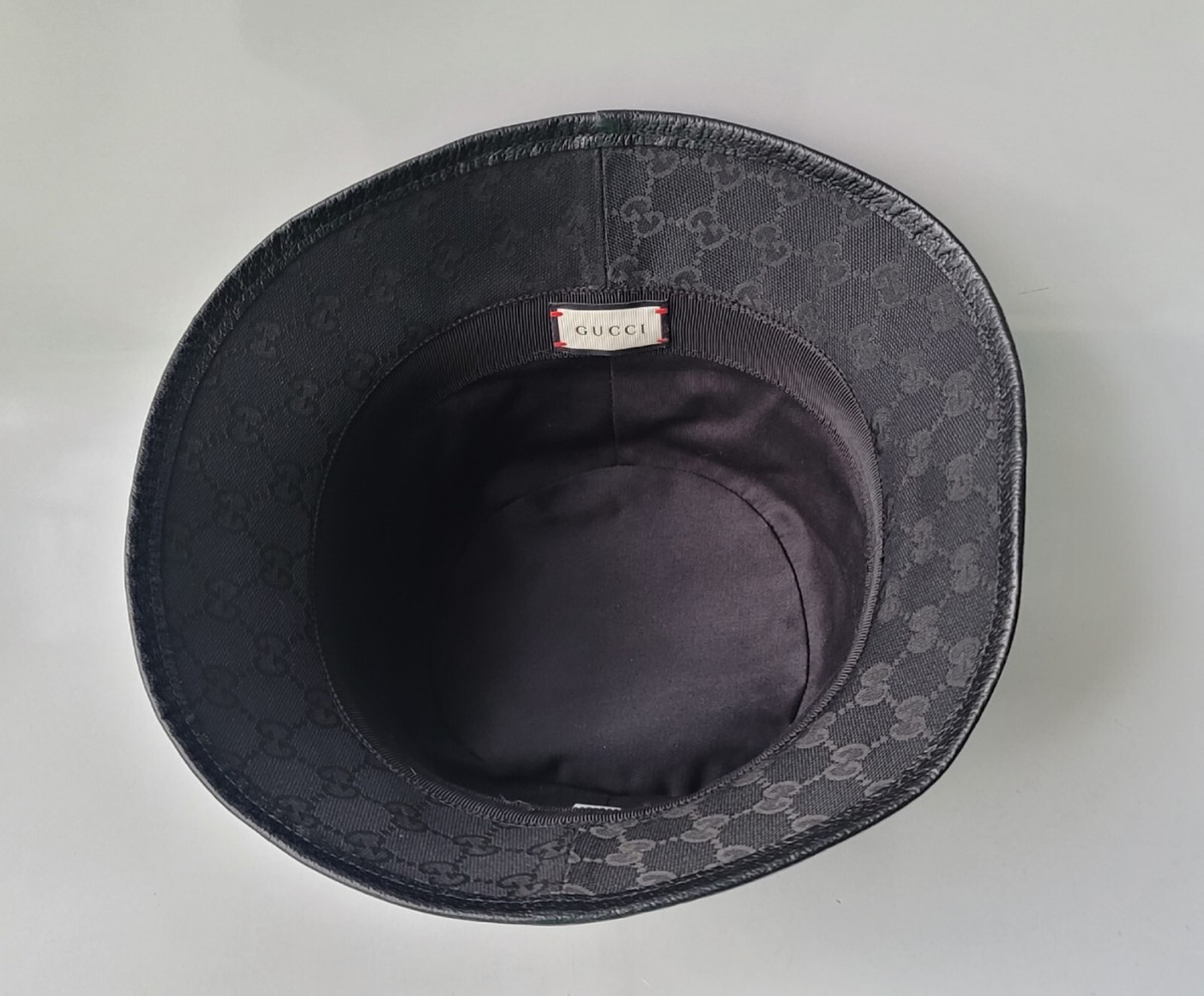 Gucci GG Marmont Bucket Hat Black Gucci Black GG Canvas Bucket Hat – Occhi Azzurri main image 2