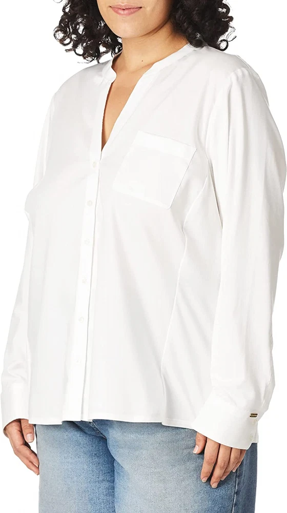 Calvin klein women's non iron shirt deals