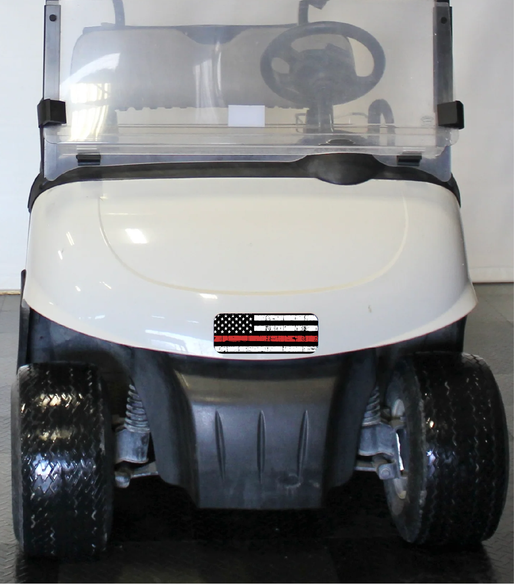 Red Line American Flag EZGO Golf Cart Name Fits 08-22 RXV
