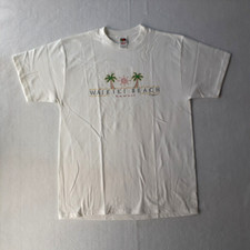 FRUIT of the LOOM Waikiki Beach Vintage Heavy Cotton T-Shirt Women Unisex L NEW