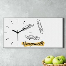 Küche Wohnzimmer Wand Leinwand Uhr Geräuschlos 60x30 Italienische Nudeln Pasta