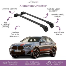 Erkul Roof Rack Cross Bars Fits BMW X2 2018-2023 Fits Flush Rails Black