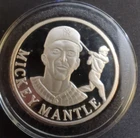 MICKEY MANTLE SILVER COIN 1 TROY OUNCE .999 FINE SILVER HOF Maverick Productions