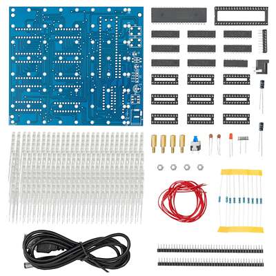 3D LED Cube 8x8x8 Light Matrix Cube Kit for Soldering