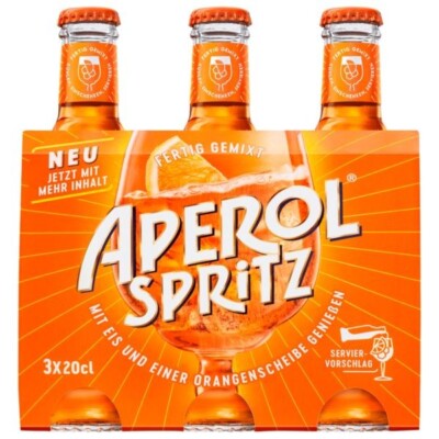 Aperol Spritz 10,5% vol. 175 ml Flasche, 24er Pack (8x3/0,175L)