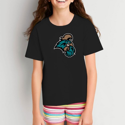 Coastal Carolina Chanticleers Primary Logo Youth T-Shirt - Black - Picture 4 of 6