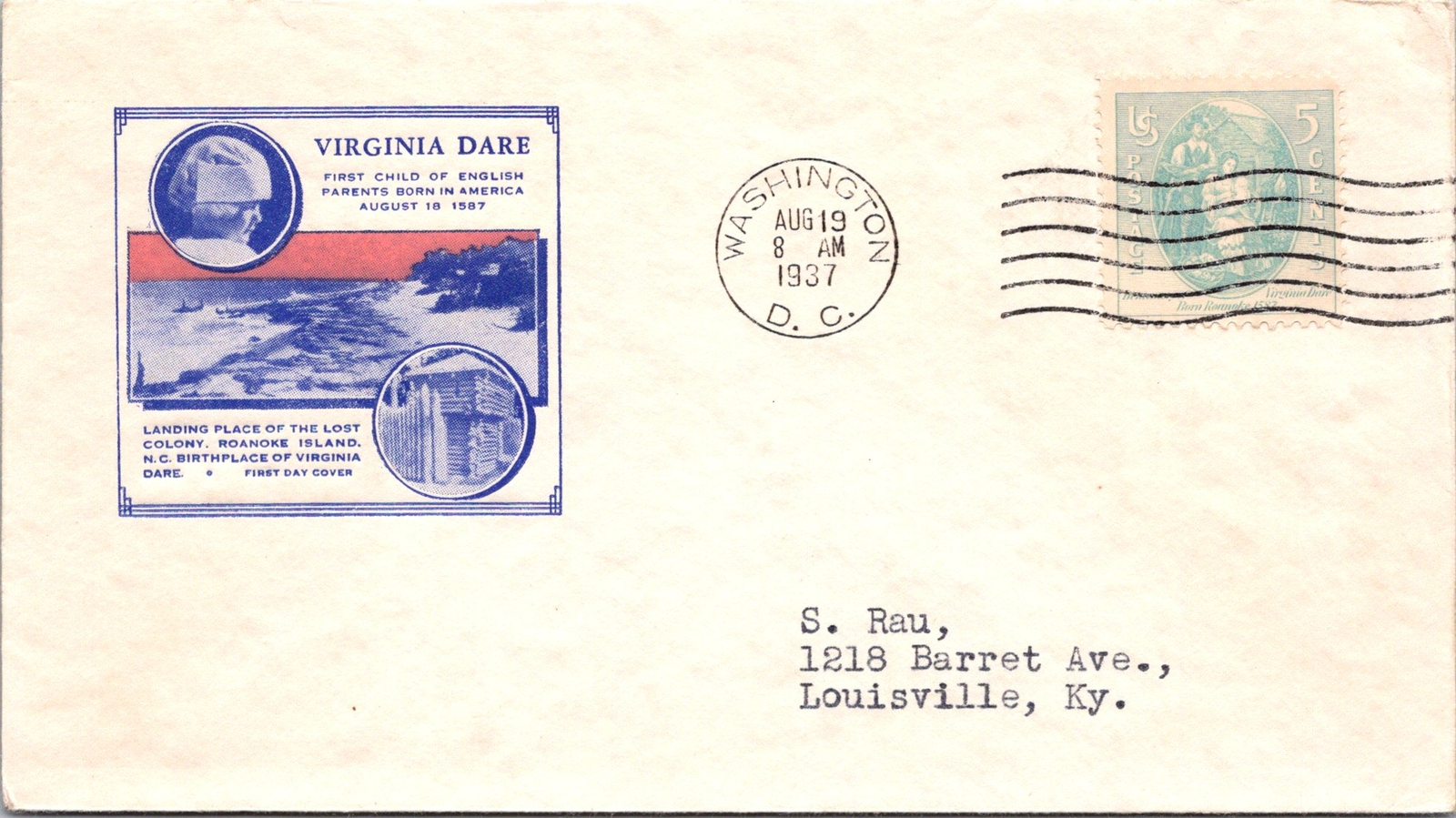1937 FDC - Virginia Dare - Better Cachet - Washington, DC - F32795 | eBay