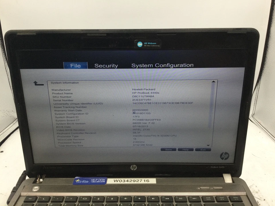 HP PROBOOK 4440S - BOOTS TO BIOS - INTEL I5 3230 - 8GB RAM - READ DESCRIPTION-BB - Image 2 of 4