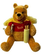 Winnie The Pooh Plush Valentine's Day Disney Sanitized Cupid Bow Wings 12"