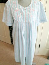 WOMEN'S SZ MED. VINTAGE MISS ELAINE HOUSECOAT ZIPPER FRONT S/S EXCELLENT