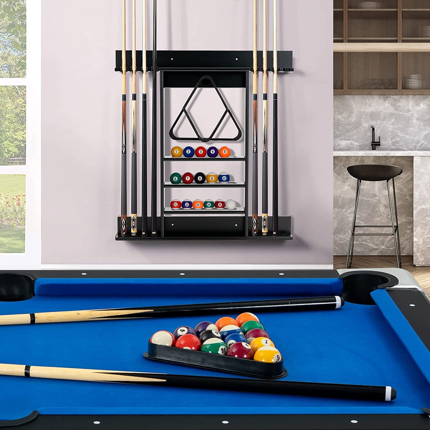 Wandqueuehalter Billard Pool Queue-Wandhalter Rack Wandmontage ...