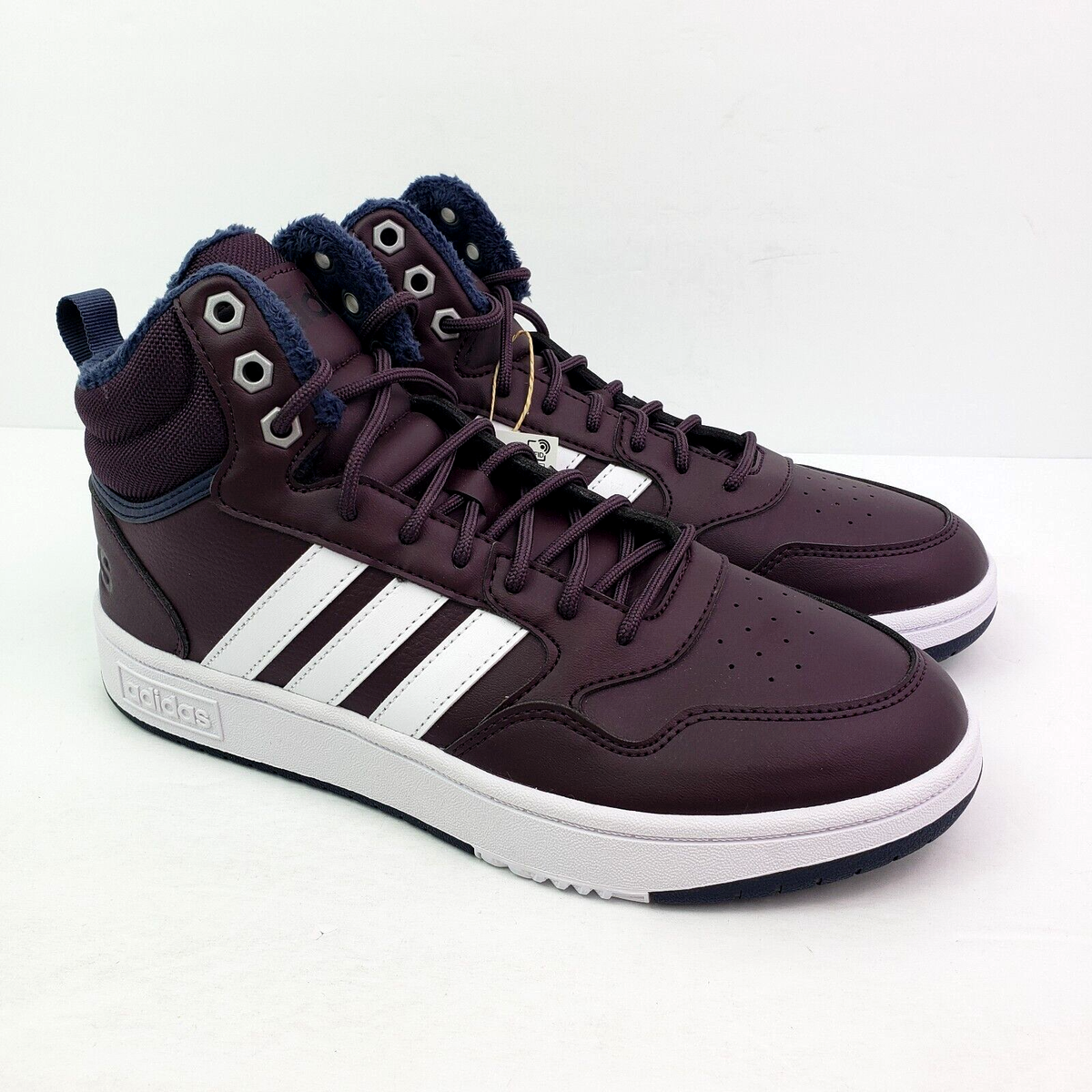 Adidas Hoops Mid WTR Womens Size Dark Purple White Basketball Sneaker  Shoe