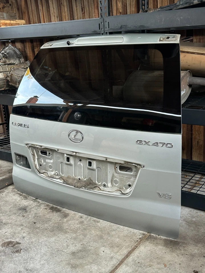 04-09 Lexus GX470 carcasa de escotilla trasera OEM plateada Foto 3 de 4