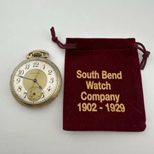 1925 South Bend StudeBaker 17J Working Pocket Watch 211 Movement Gold Filled