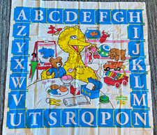 Vinyl ABCs Big Bird Sesame Street Play / Mess Mat Art by Tom Brannon 45  Square