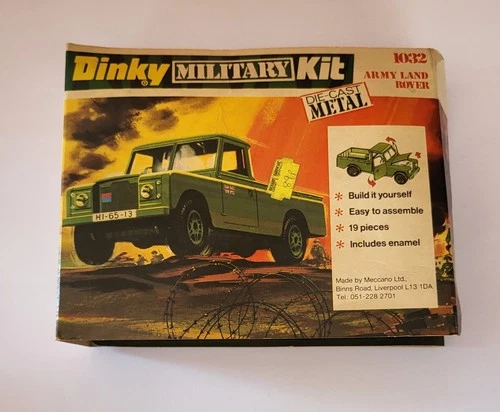 Vintage MIB Dinky Meccano Military Kit #1032 1/43 Army Land Rover model kit