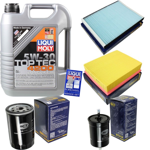 SCT Inspektionspaket 5L Liqui Moly Top Tec 5W-30 FüR VW Passat Variant 2.0 1.6-image