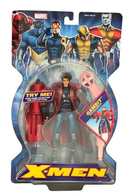 Marvel 2005 X-Men Gambit 6'' Action Figure with Disk Shooter READ