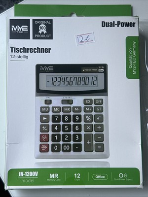 model: JN-1200V, MY2 TEC Dual-Power Calculator with MR memory card and 12 digits