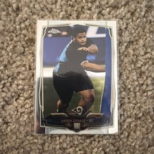 Aaron Donald Topps Chrome Rookie Card. rookie card picture