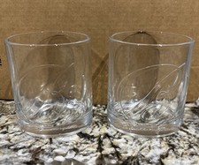 Valentines  Scotch Whisky - Pair of Glass Tumblers - 9cm Tall - VGC