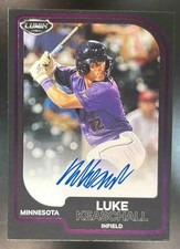 2024 Pulse Lumin #LA-LKE Luke Keaschall Purple Auto /35 Minnesota Twins