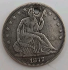1877-S Seated Liberty Silver Half Dollar 50C - San Francisco Mint