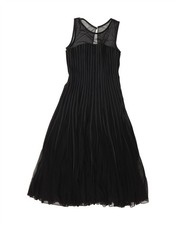 VINTAGE Womens Sleeveless Maxi Dress UK 8 Small Black BP04