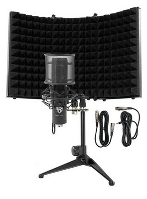 Rockville RCM PRO Studio Condenser Microphone + Isolation Shield