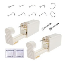2 Pack Disposable Self Nose Piercing Gun Kit