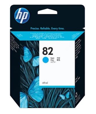 Original HP 82 Drucker Tintenpatrone Cyan Blau 69ml C4911A - JUN/2022