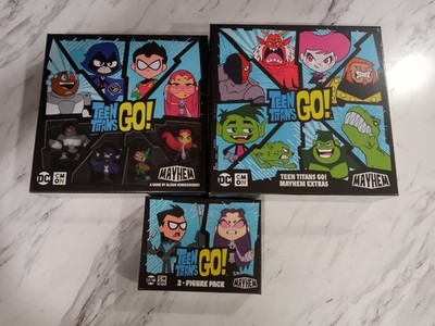 Teen Titans Go! Mayhem CMON Kickstarter Board Game/Extras/2-Figure Pack NEW