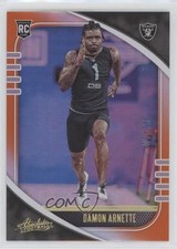 2020 Panini Absolute Rookie Spectrum Orange 7/75 Damon Arnette #123 4xw