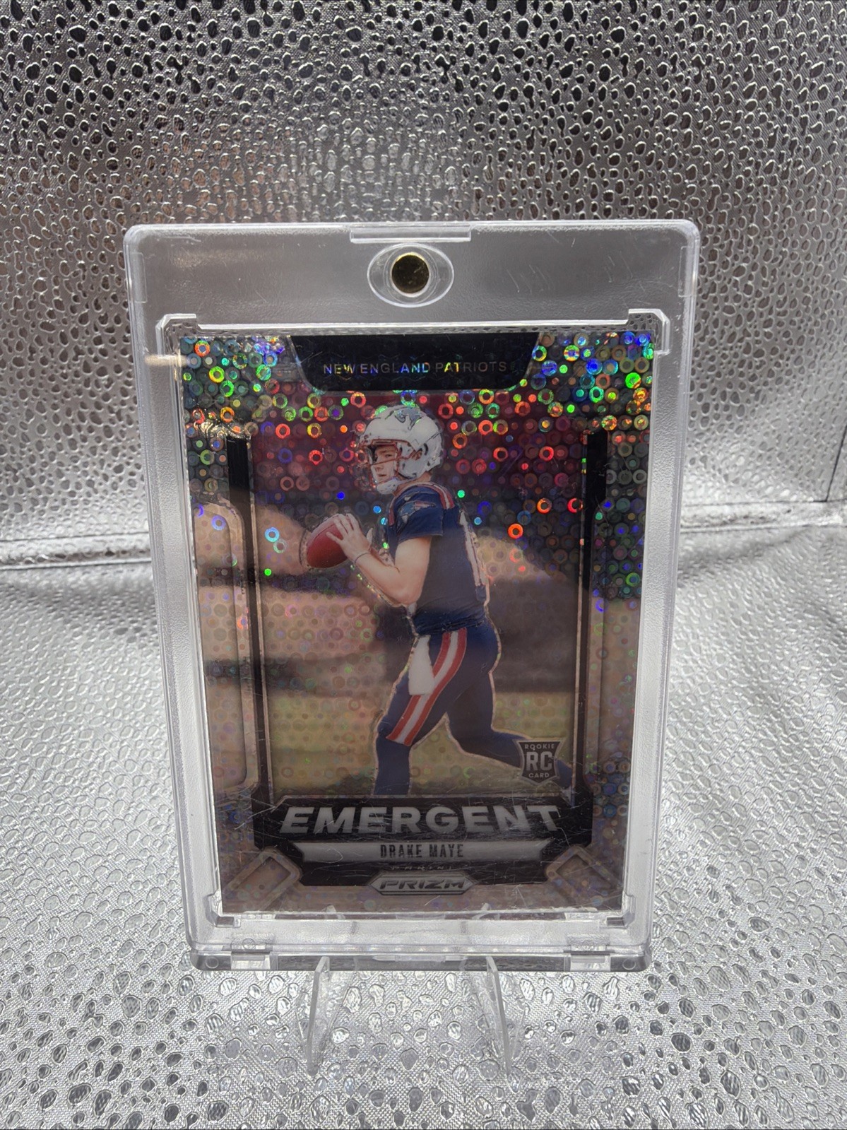 2024 Panini Prizm - Emergent Drake Maye #4 No Huddle Prizm (RC)