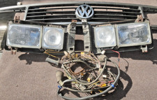 VW TRANSPORTER T25 SQUARE HEADLIGHTS GRILLE AND WIRING LOOM HARNESS T3 RHD HELLA